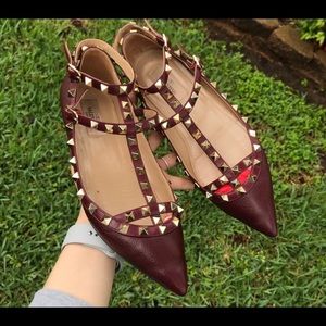 Valentino Rockstud Caged Flats